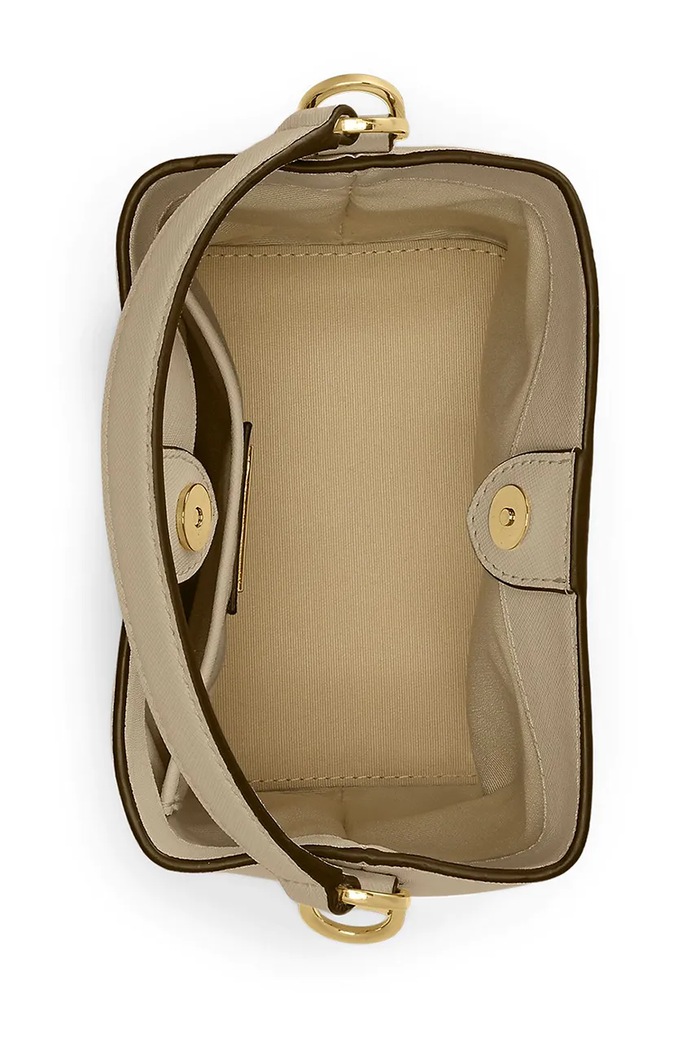 Lauren Ralph Lauren σάκος γυναικείος δερμάτινος μπεζ 431969365