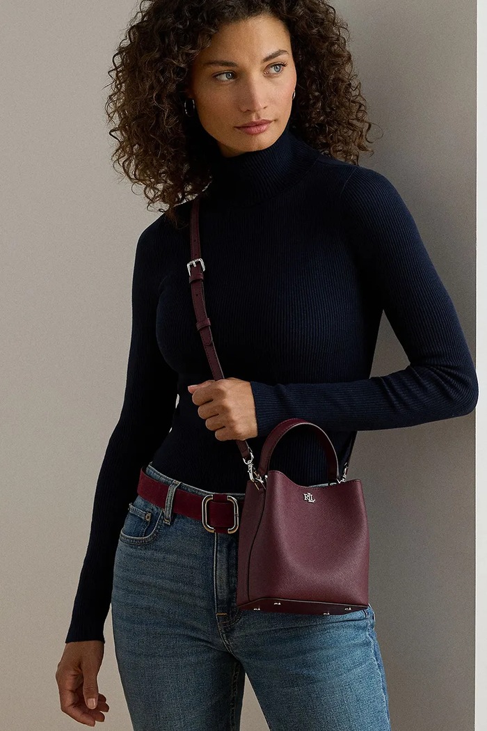 Lauren Ralph Lauren torebka worek damska skórzana 431969365