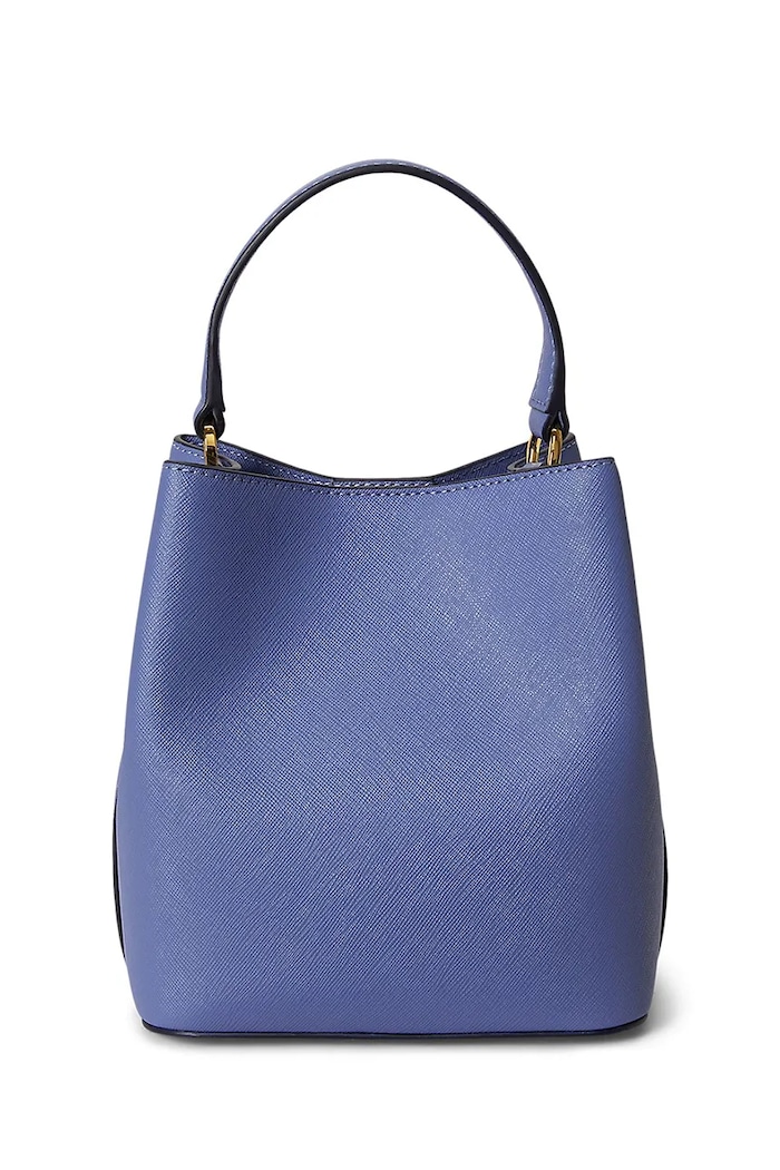 Lauren Ralph Lauren torebka worek damska skórzana 431969365 niebieski SS26