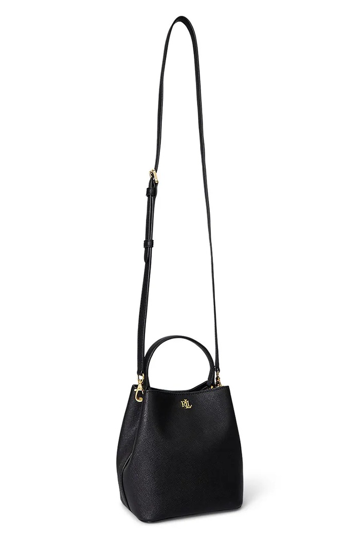 Lauren Ralph Lauren torebka worek damska skórzana 431969365 czarny SS26