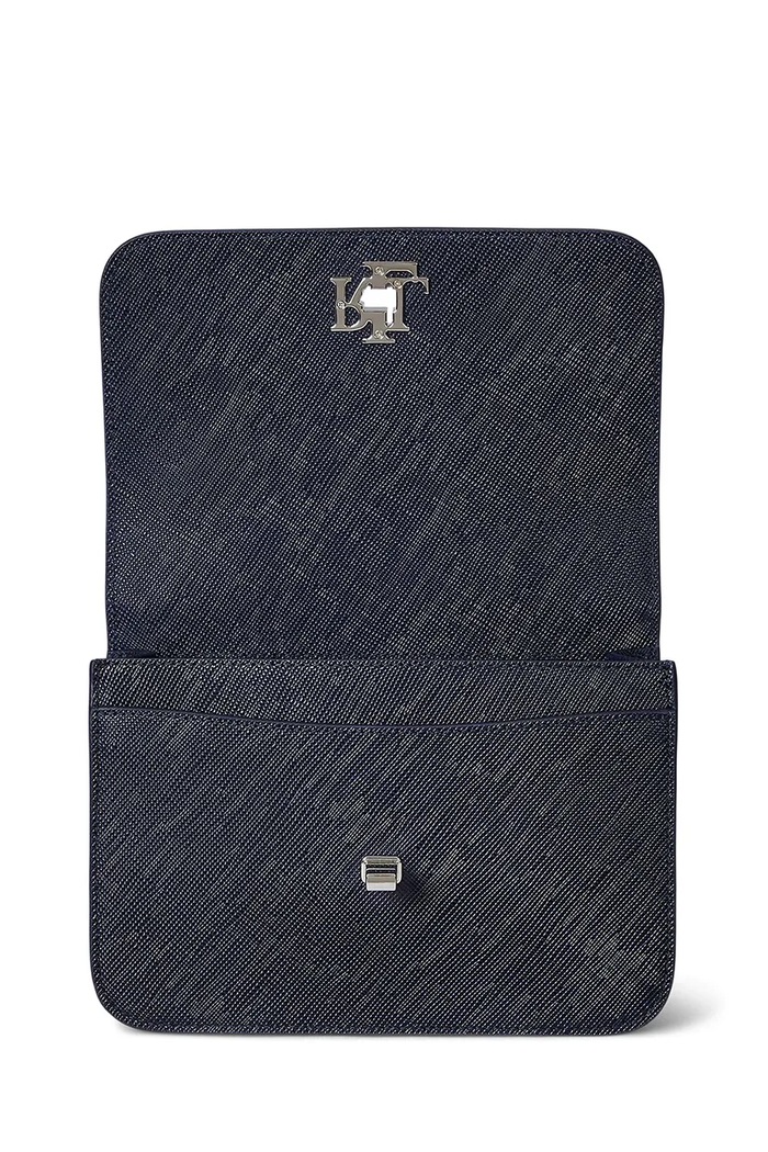 Lauren Ralph Lauren torebka skórzana granatowy 431974272