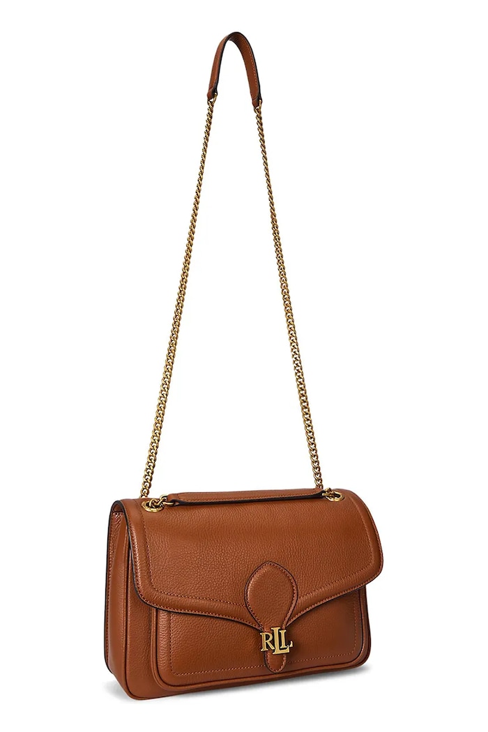 Kožená kabelka Lauren Ralph Lauren 431974551 hnedá AW25