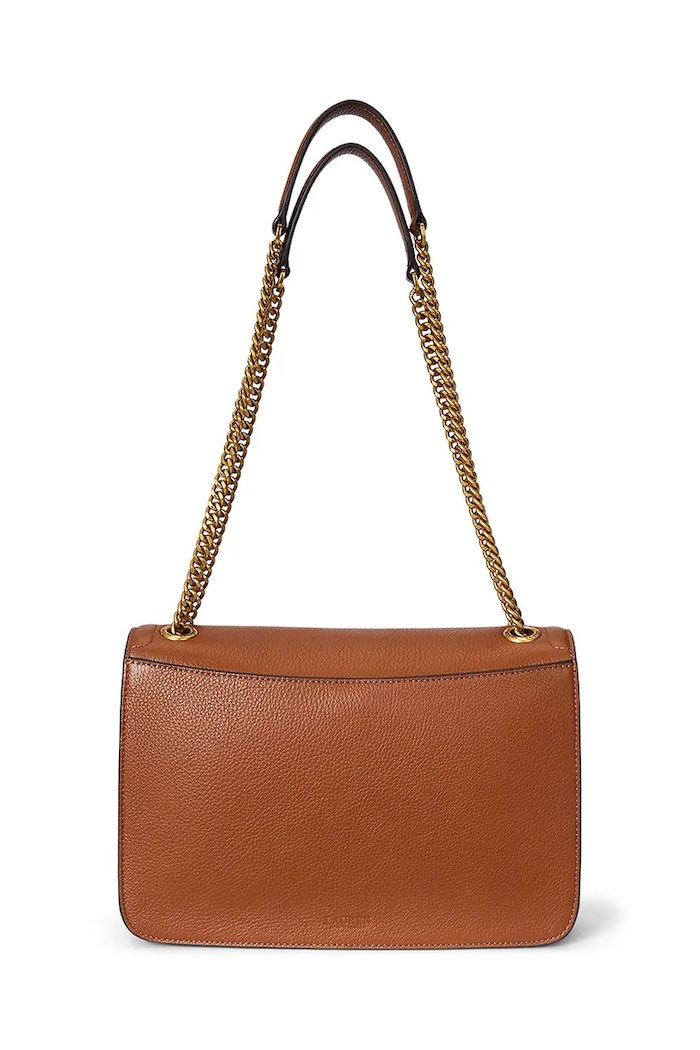 Doplnky Kožená kabelka Lauren Ralph Lauren 431974551 hnedá