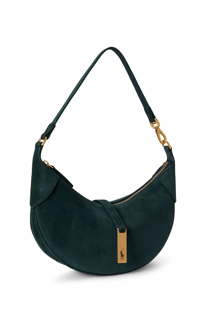 Akcesoria Polo Ralph Lauren torebka shopper damska zamszowa 428922880 granatowy