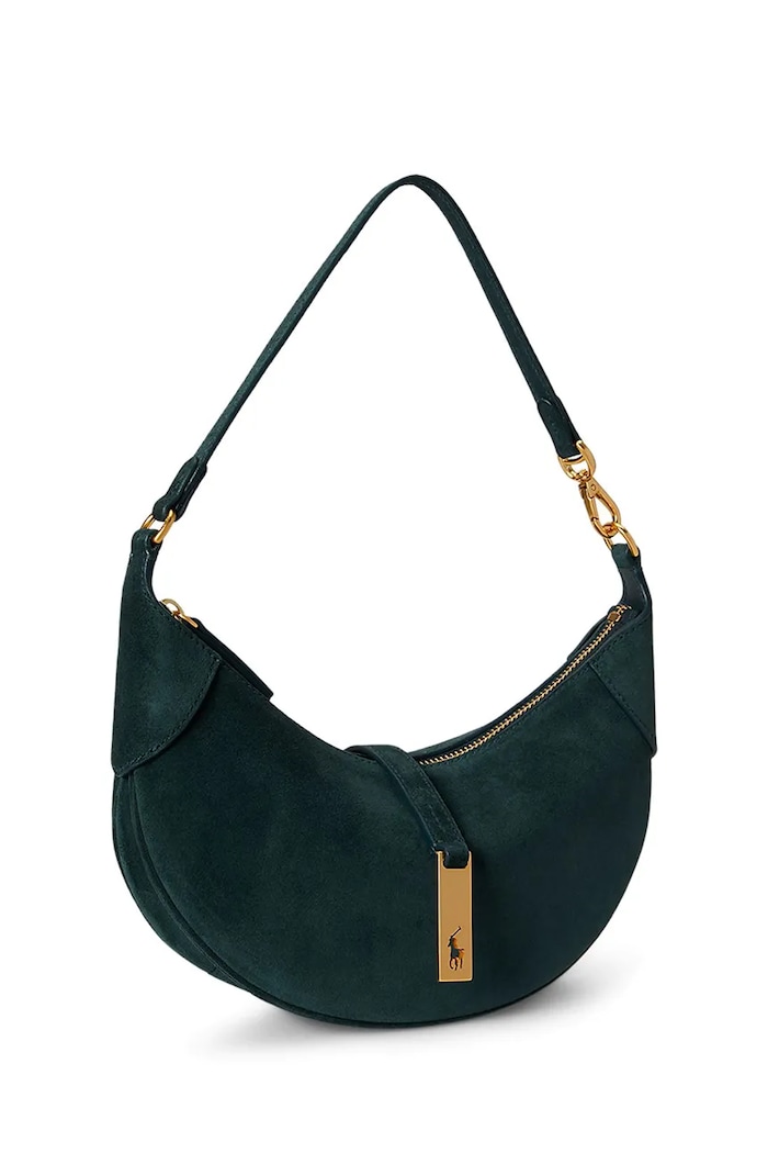 Akcesoria Polo Ralph Lauren torebka shopper damska zamszowa 428922880 granatowy