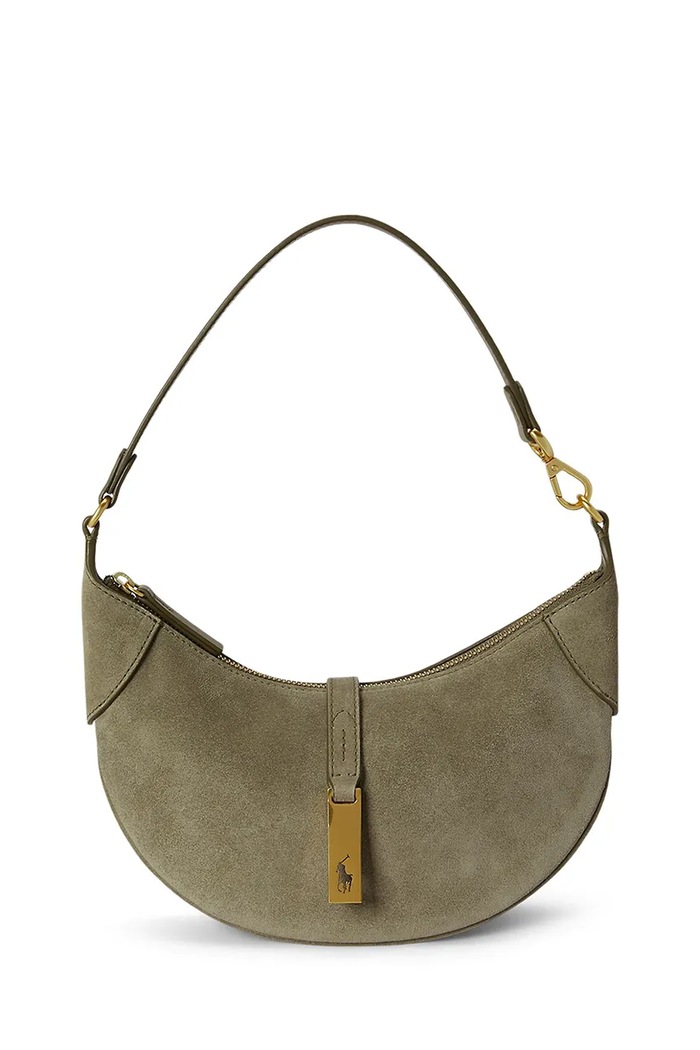 Polo Ralph Lauren torebka shopper damska zamszowa zielony 428922880