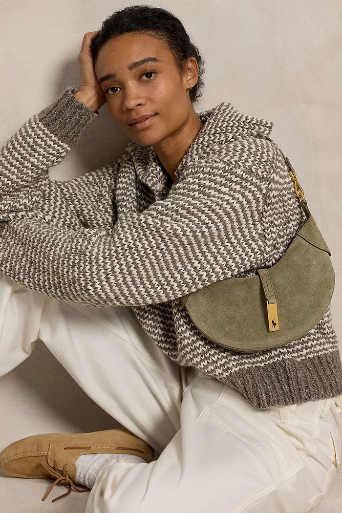 Polo Ralph Lauren torebka shopper damska zamszowa 428922880