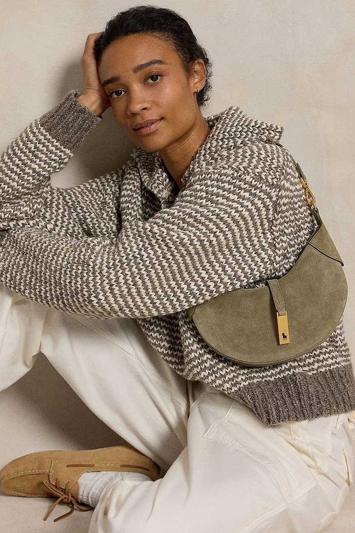 Polo Ralph Lauren torebka shopper damska zamszowa 428922880