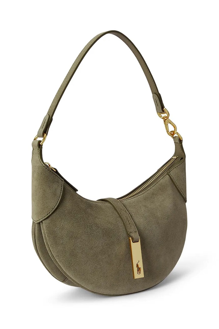 Akcesoria Polo Ralph Lauren torebka shopper damska zamszowa 428922880 zielony