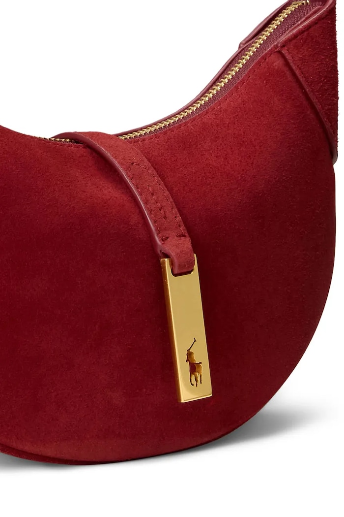 Polo Ralph Lauren torebka shopper damska zamszowa czerwony 428922880