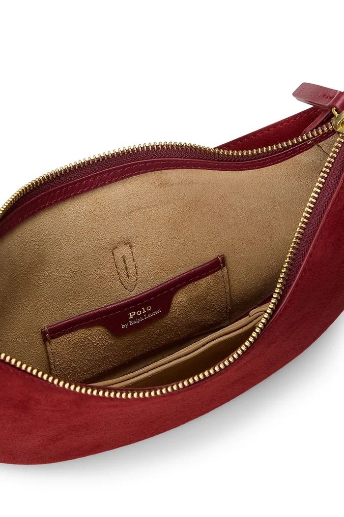 Polo Ralph Lauren torebka shopper damska zamszowa 428922880 czerwony