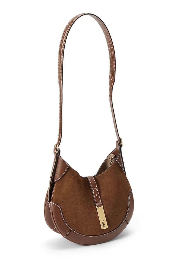 Dodaci Polo Ralph Lauren mala torba hobo ženska kožna 428945972 smeđa