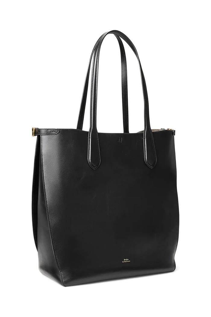 Polo Ralph Lauren leather handbag 428962757 black AW25
