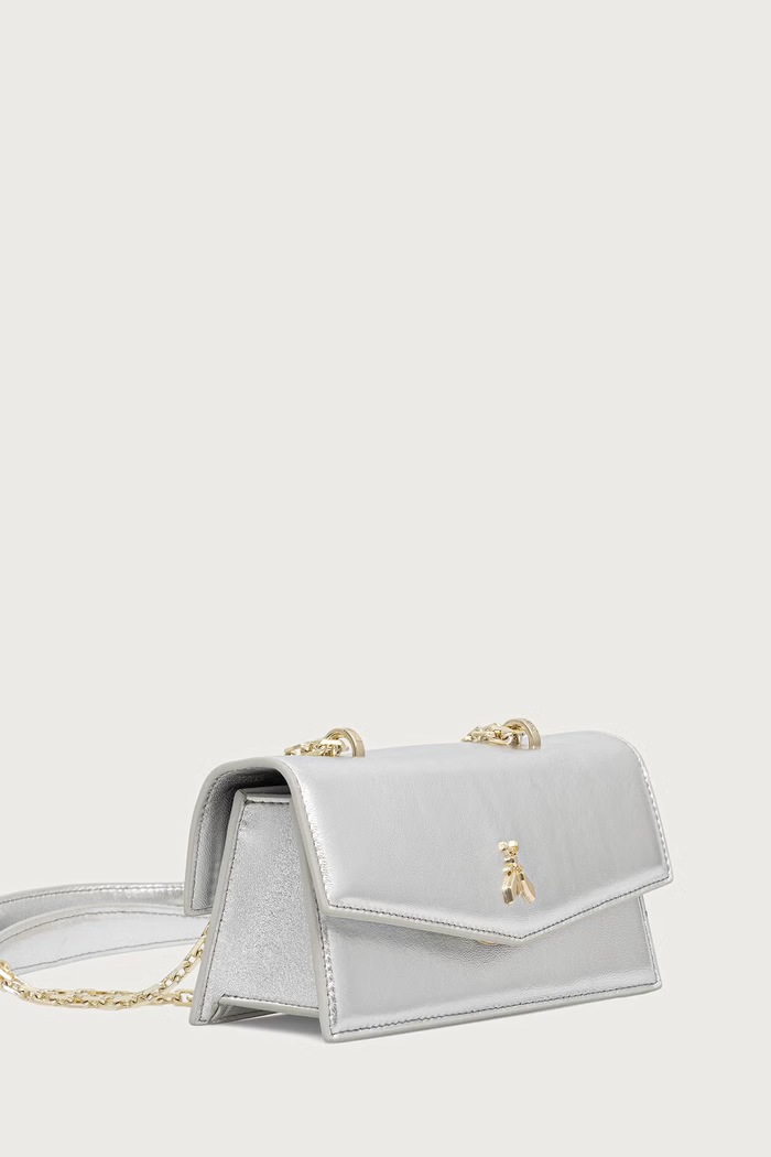 Patrizia Pepe torebka crossbody damska skórzana 2B0032.L041 srebrny AW25