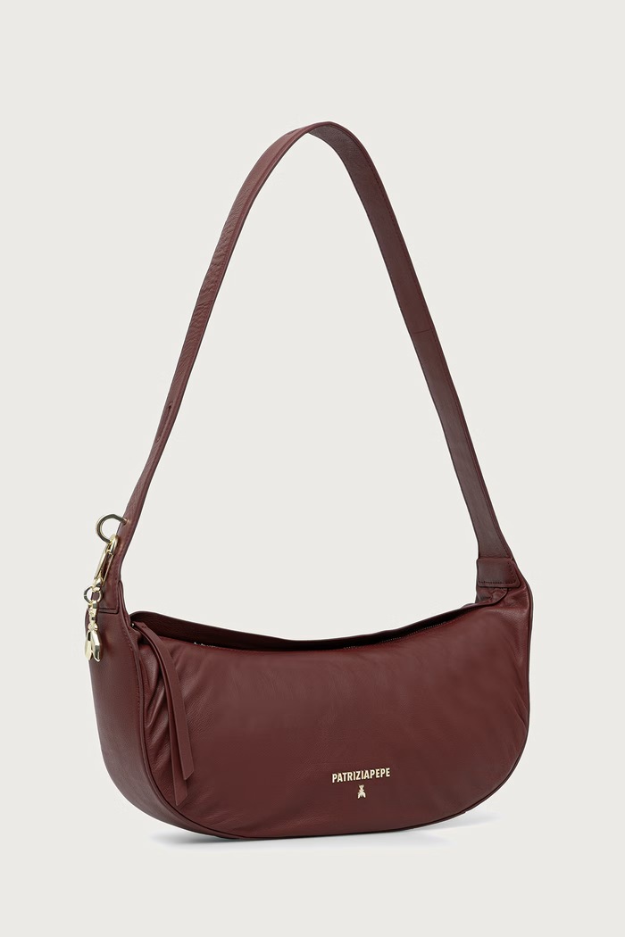 Patrizia Pepe Torebka crossbody damska skórzana 8B0274.L164 brązowy AA00