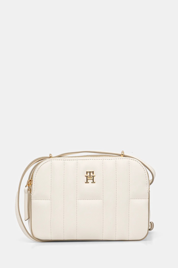 Tommy Hilfiger torebka nie mieści A4 beżowy AW0AW17453