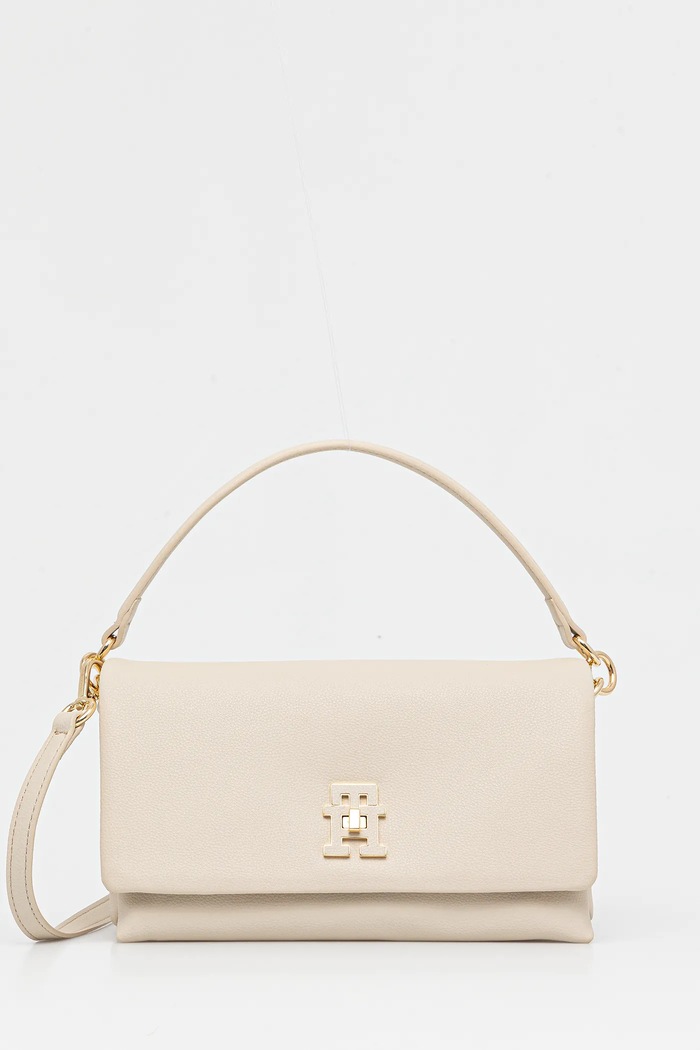 Kabelka Tommy Hilfiger hladký béžová AW0AW17465