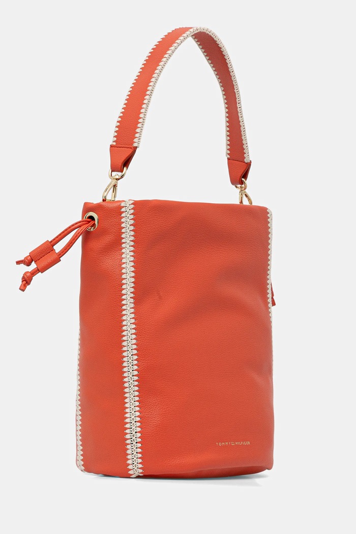 Tommy Hilfiger poșetă de piele AW0AW17540 portocaliu AW25