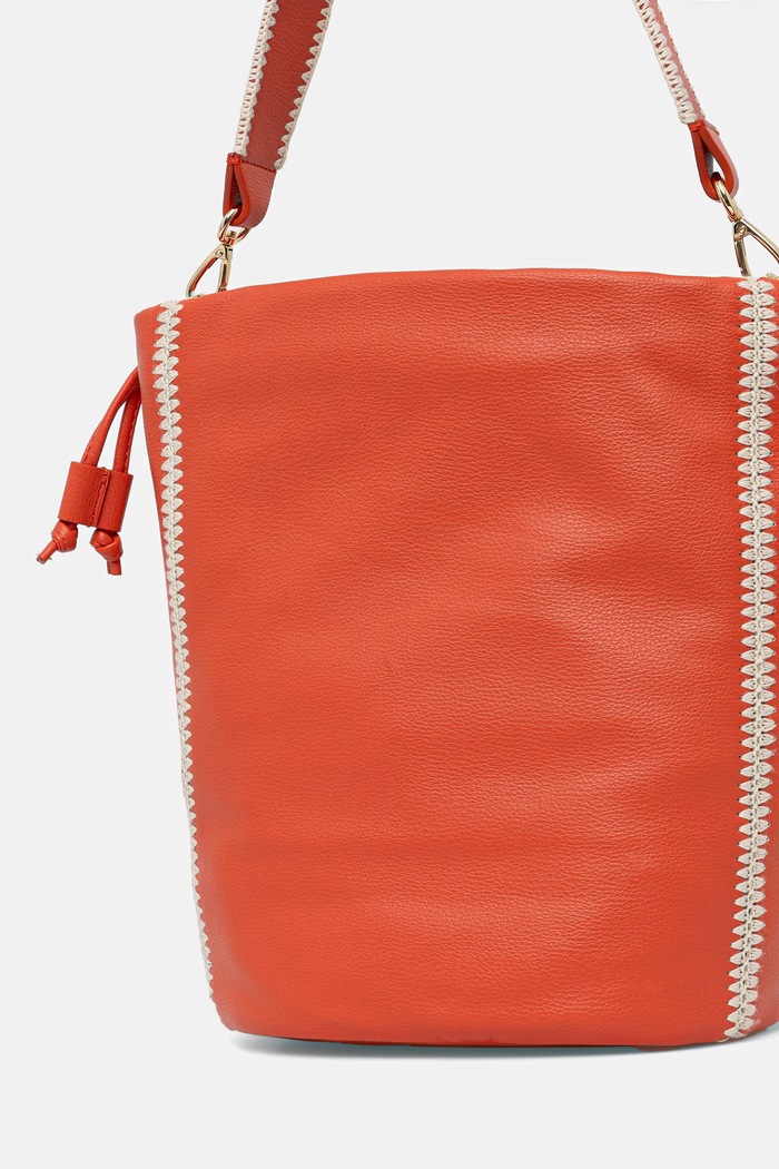 Accesorii Tommy Hilfiger poșetă de piele AW0AW17540 portocaliu