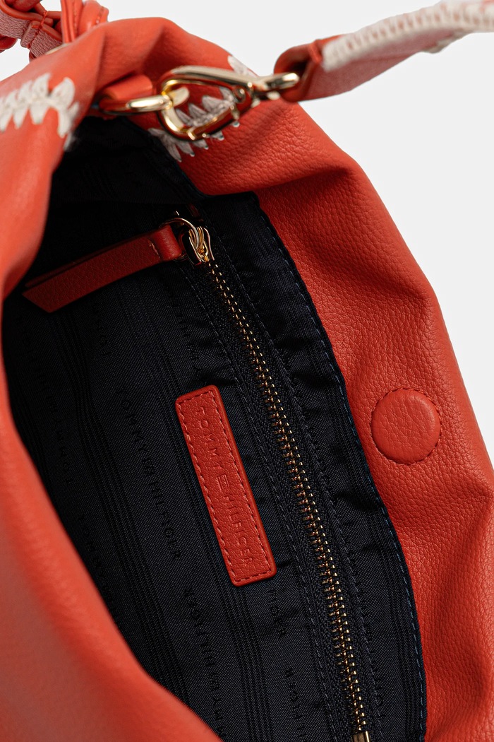 Tommy Hilfiger poșetă de piele AW0AW17540 portocaliu