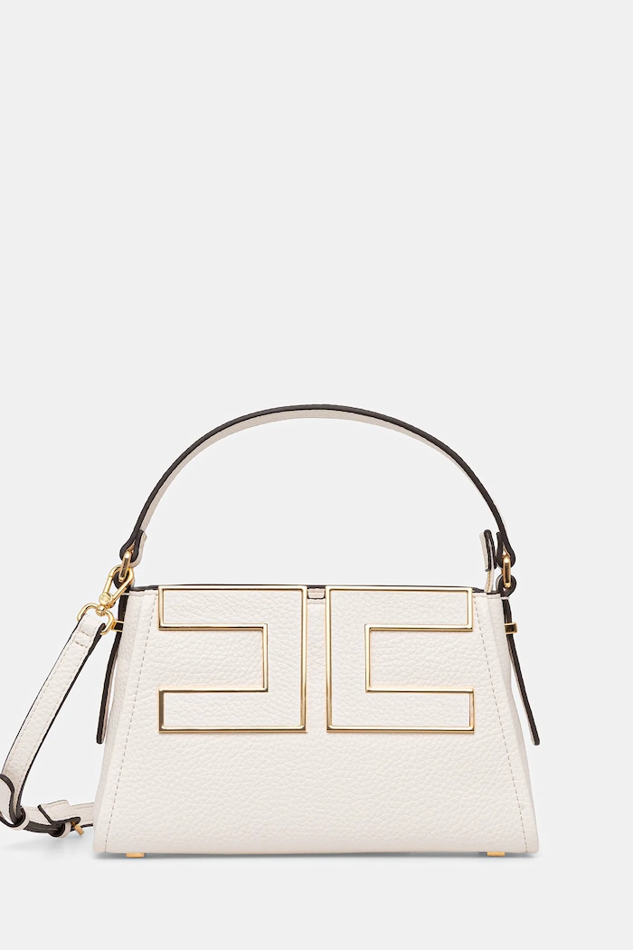 Τσάντα Elisabetta Franchi απομίμηση λείου δέρματος μπεζ BS36A56E2