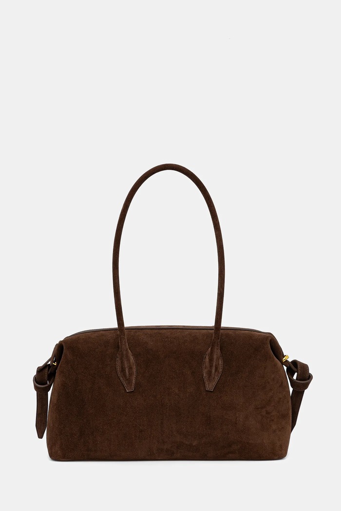 Замшевая сумочка Yuzefi BRIOCHE DUFFLE замш коричневый YUZPF25.HB.BD.S004