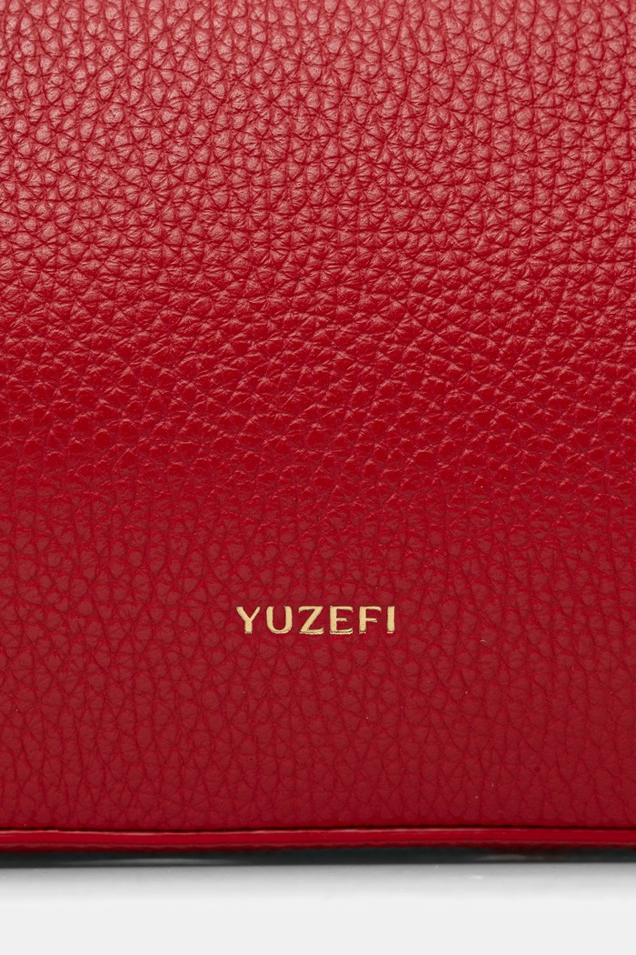 Yuzefi poșetă de piele OYSTER MINI DUFFLE rosu YUZPF25.HB.MOYD.L060