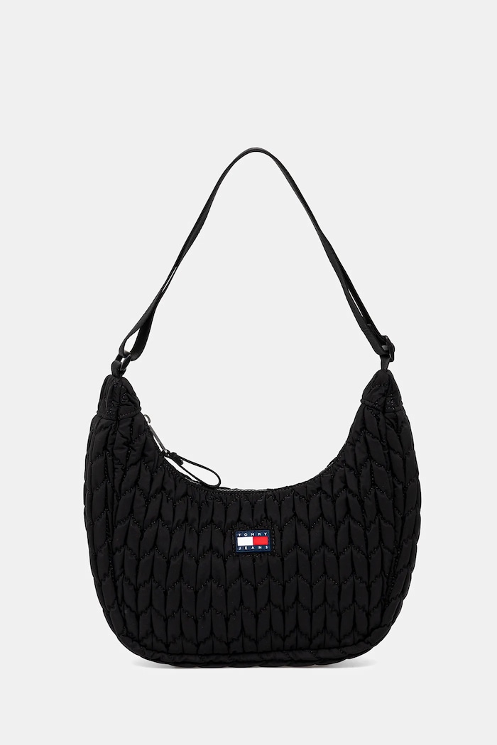 Kabelka Tommy Jeans vzorovaný čierna AW0AW17546