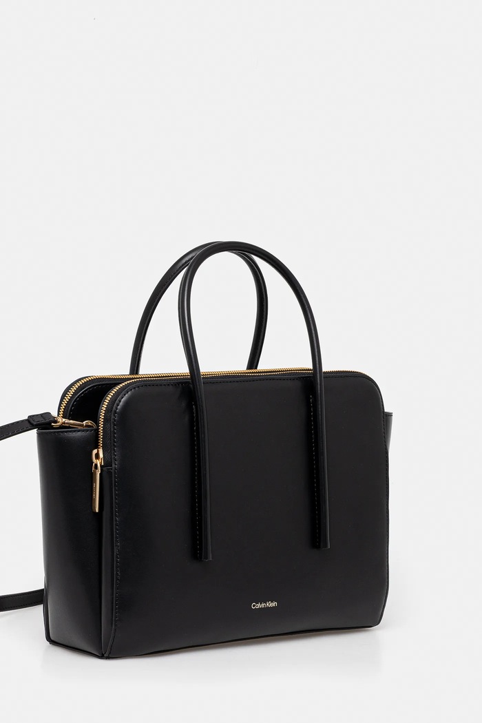 Kožená kabelka Calvin Klein LV04F3034G čierna AW25