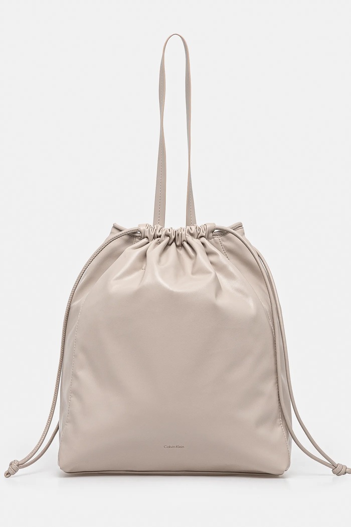 Чанта Calvin Klein побира А4 бежов LV04K3159G