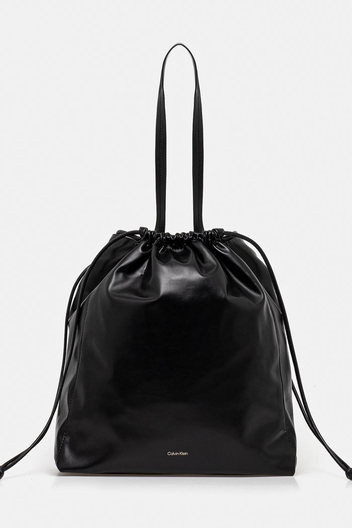 Kabelka Calvin Klein imitácia kože čierna LV04K3159G