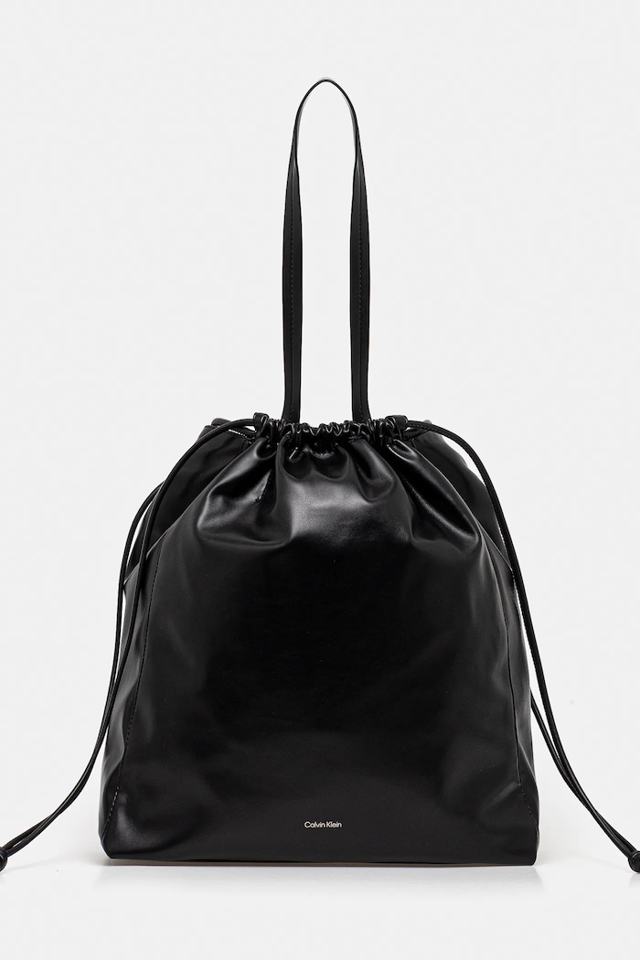 Kabelka Calvin Klein imitácia kože čierna LV04K3159G