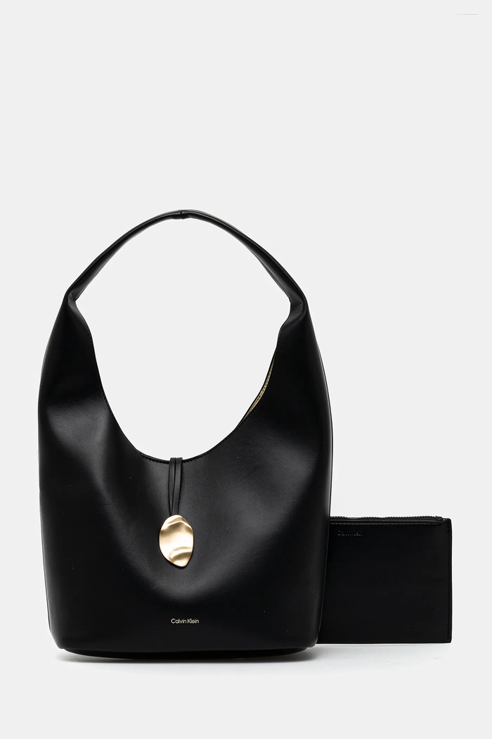 Calvin Klein torebka nie mieści A4 czarny LV04K3176G