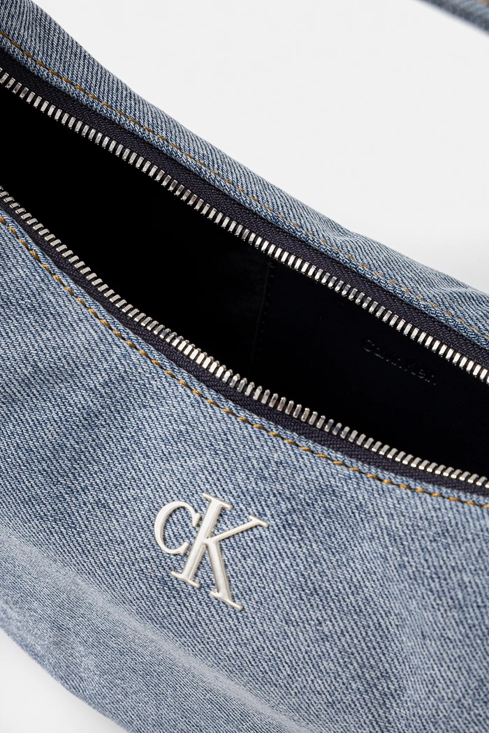 Torebka jeansowa Calvin Klein niebieski LV04F3207G