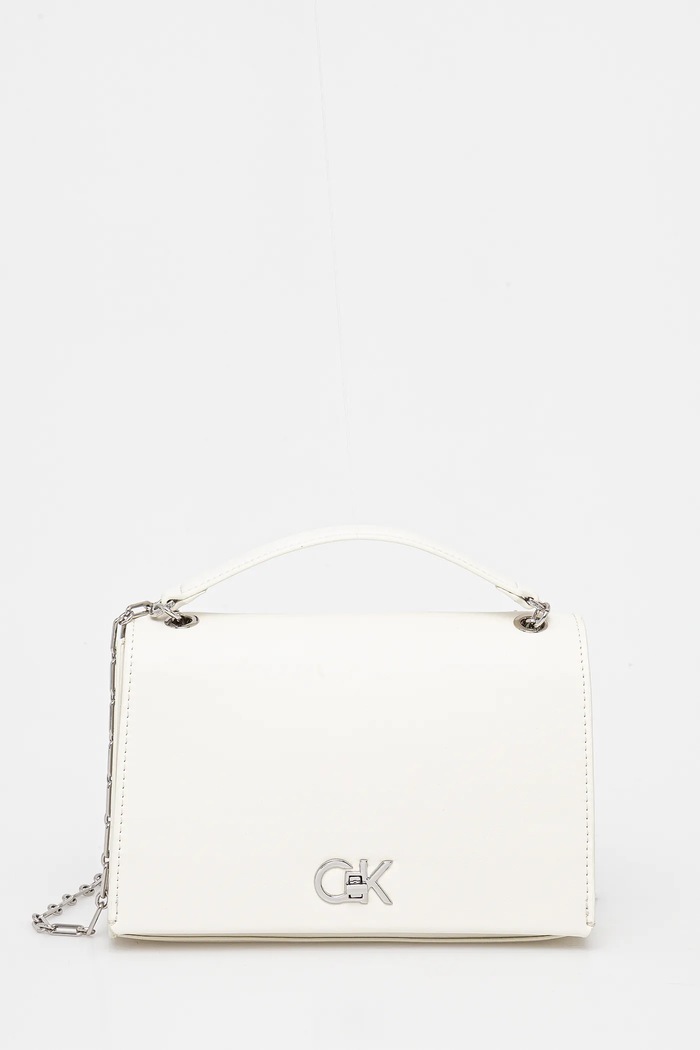 Calvin Klein poșetă uni alb LV04F3104G