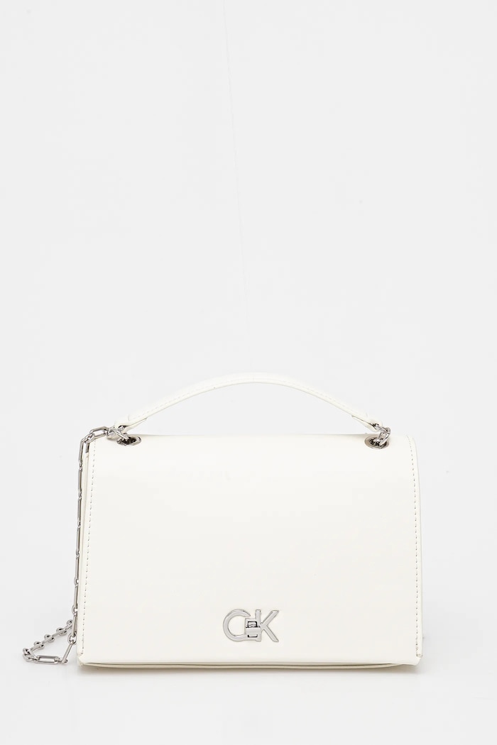 Calvin Klein poșetă uni alb LV04F3104G