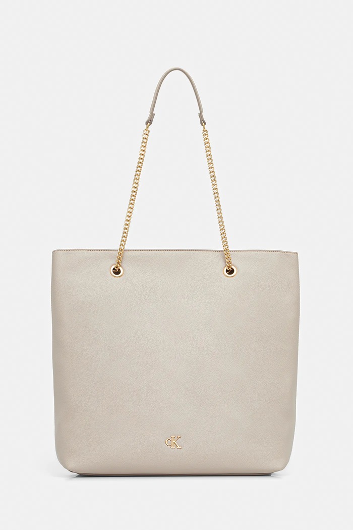Calvin Klein torebka mieści A4 beżowy LV04F3204G