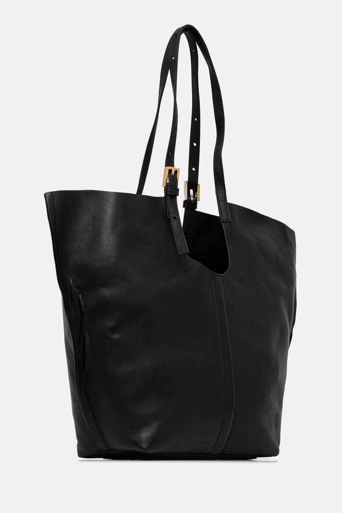 Kožna torba AllSaints ARA W312XC crna AW25