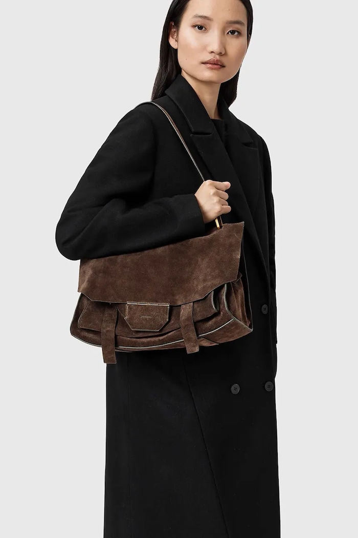 Torba od nubuk kože AllSaints URSA W321XC