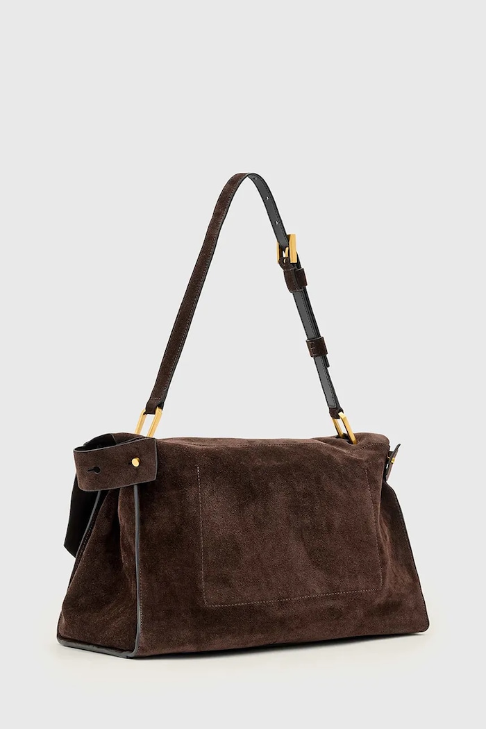 Dodaci Torba od nubuk kože AllSaints URSA W321XC smeđa