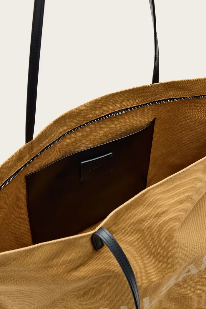 Bavlněná kabelka AllSaints SERAFINA béžová W323XC