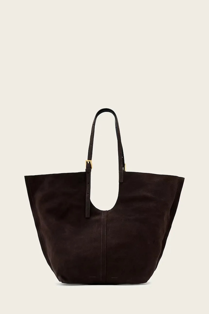 AllSaints kabelka typu shopper dámska semišová ARA usňová koža hnedá W338XC