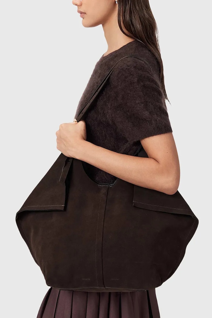 AllSaints kabelka typu shopper dámska semišová ARA W338XC
