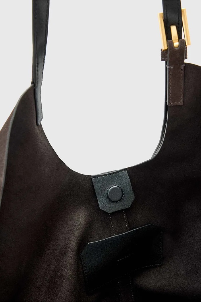 AllSaints kabelka typu shopper dámska semišová ARA hnedá W338XC