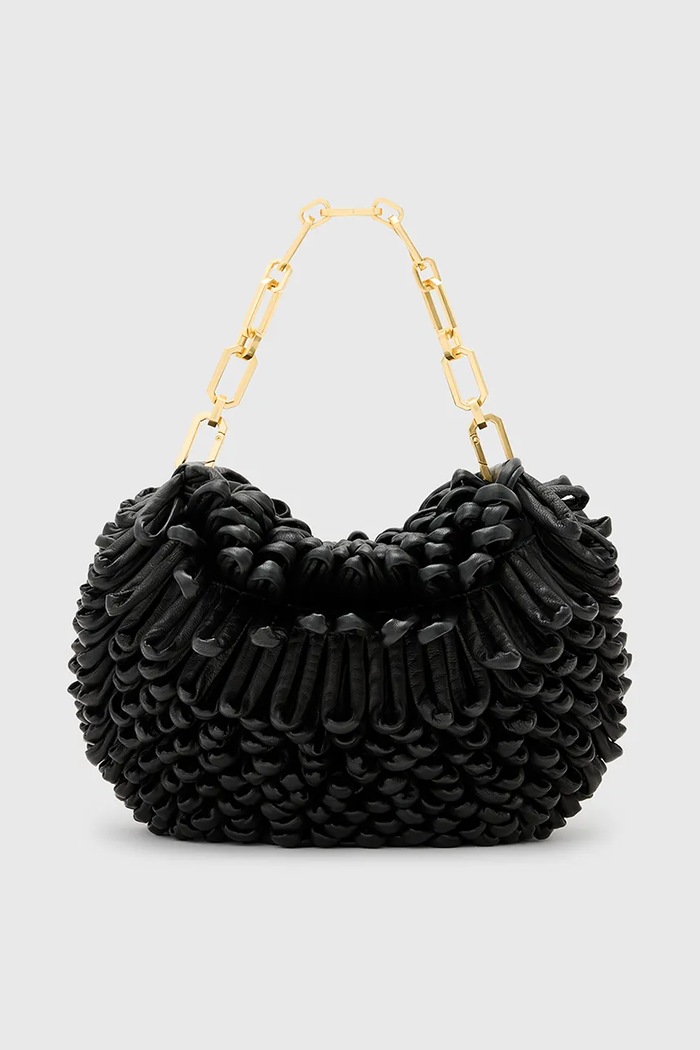 AllSaints borsa a mano in pelle MADEA applique nero W380XC