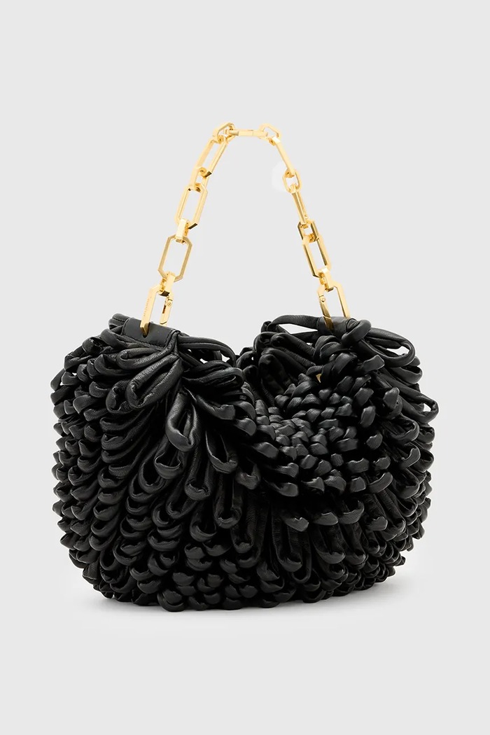 Accessori AllSaints borsa a mano in pelle MADEA W380XC nero