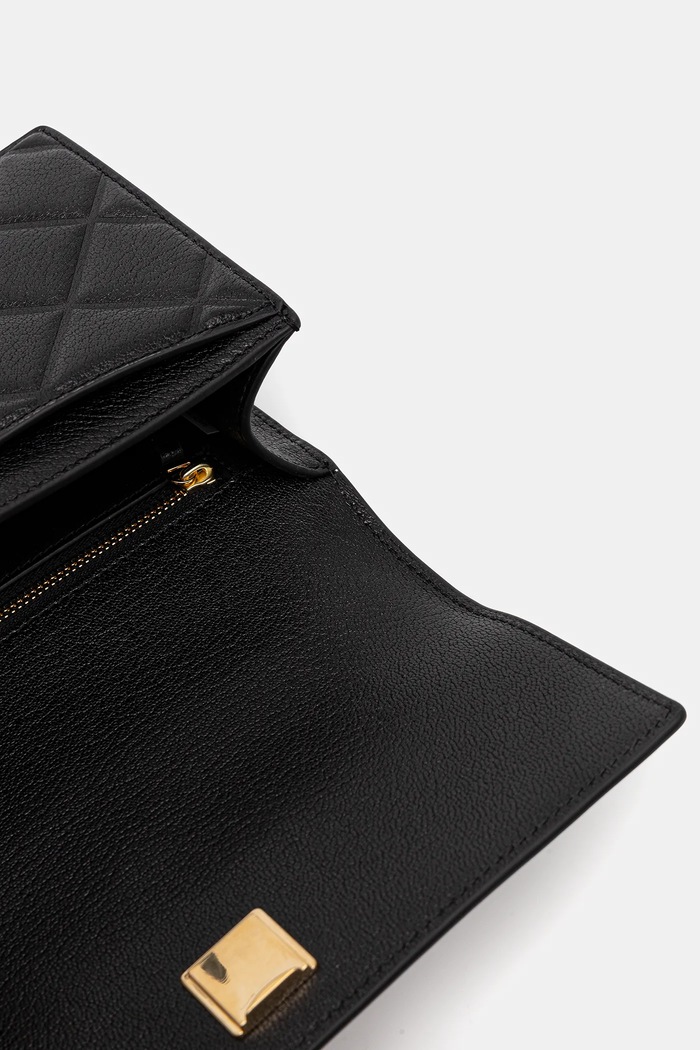 Tory Burch geantă de piele Fleming 164800.001 negru