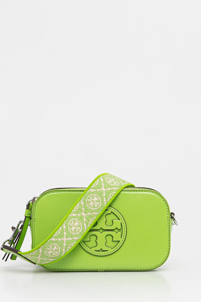 Tory Burch geantă de piele Miller imprimeu verde 169154.300