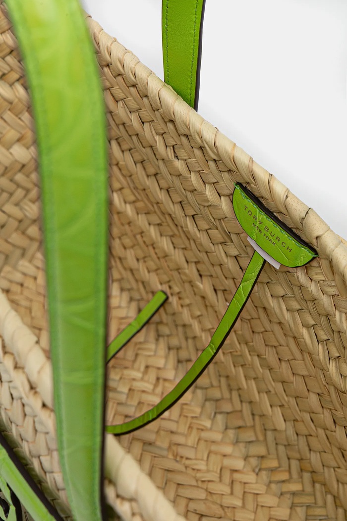 Чанта от рафия Tory Burch Ella Straw 169396.300 бежов