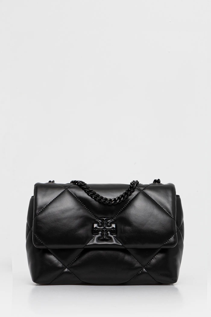 Tory Burch torebka skórzana Kira Diamond skóra licowa czarny 170620.002